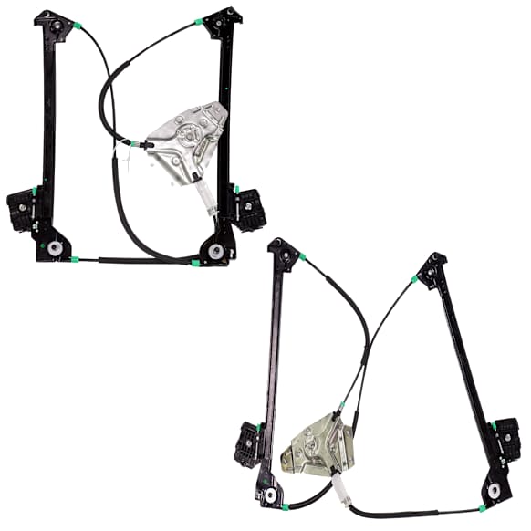 Front, Driver and Passenger Side Power Window Regulator, Without Motor