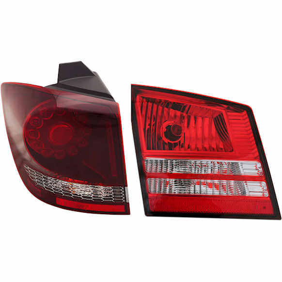 Driver Side, Inner And Outer Halogen/LED Combo Tail Light, With bulb(s), OE Replacement