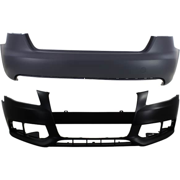 2011 Audi A4 Quattro - Front, Driver and Passenger Side Primed Bumper Cover,  For Models Without S-Line Package, Sedan