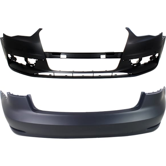 Front and Rear Primed Bumper Cover, CAPA Certified