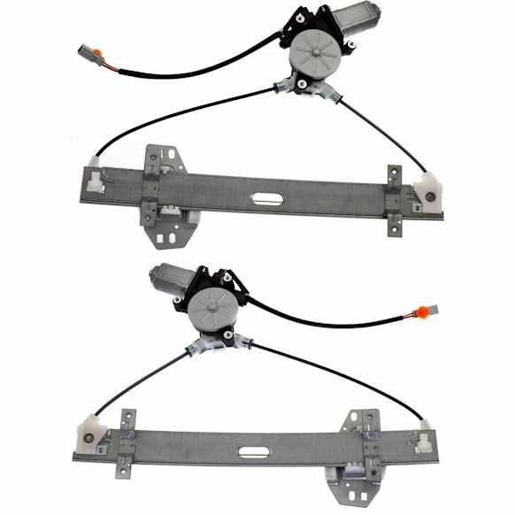 Rear, Driver and Passenger Side Power Window Regulator, With Motor
