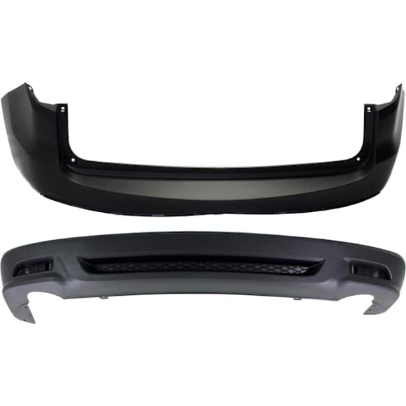 Rear, Upper and Lower Upper - Primed, Lower - Textured Bumper Cover Base 3.5L, 6Cyl, CAPA Certified
