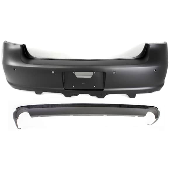 Front and Rear Primed Bumper Cover, Except CXS Model, For Models With Parking Aid Sensor, Without Side Object Sensor
