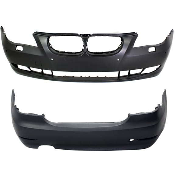 Sedan Front and Rear Primed Bumper Cover Base