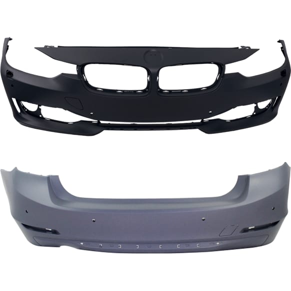 Sedan Front and Rear Primed Bumper Cover