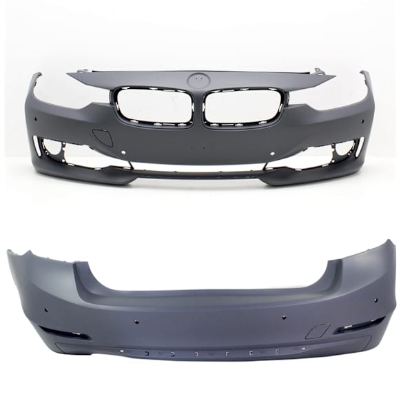 Sedan Front and Rear Primed Bumper Cover