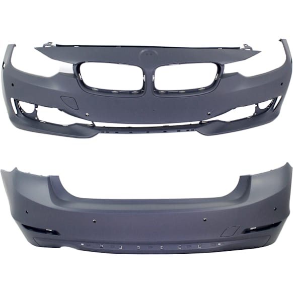 Sedan Front and Rear Primed Bumper Cover
