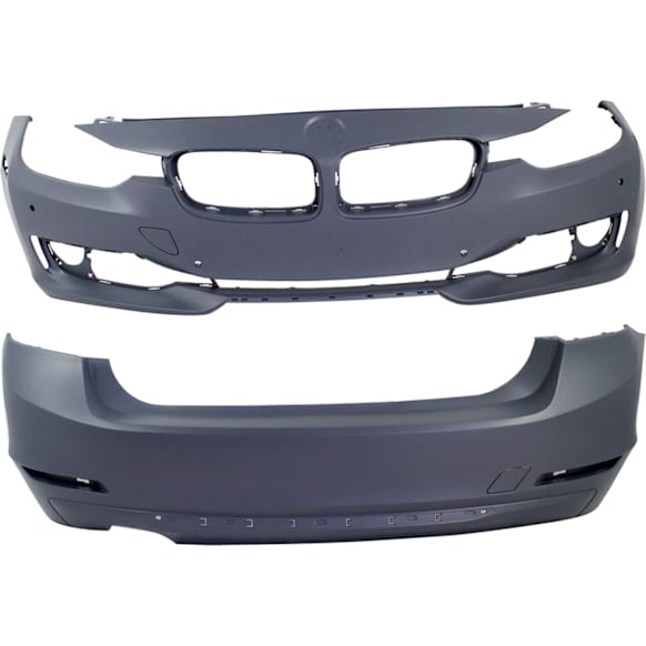 Sedan Front and Rear Primed Bumper Cover
