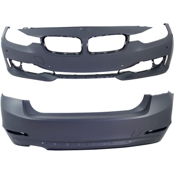 Sedan Front and Rear Primed Bumper Cover