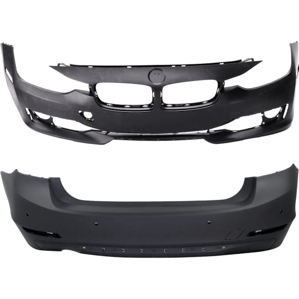 Sedan Front and Rear Primed Bumper Cover