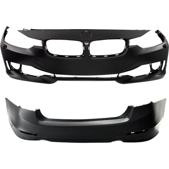 Sedan Front and Rear Primed Bumper Cover