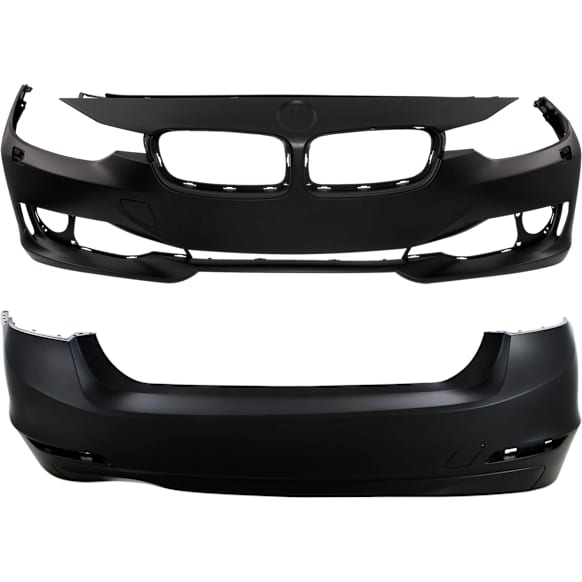 Sedan Front and Rear Primed Bumper Cover