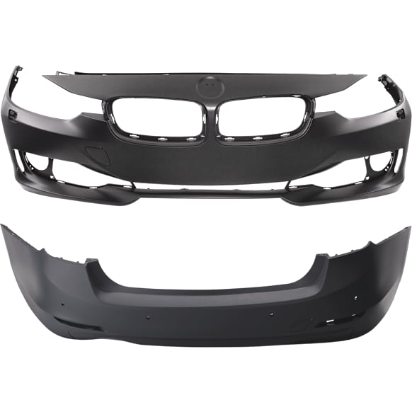 Sedan Front and Rear Primed Bumper Cover