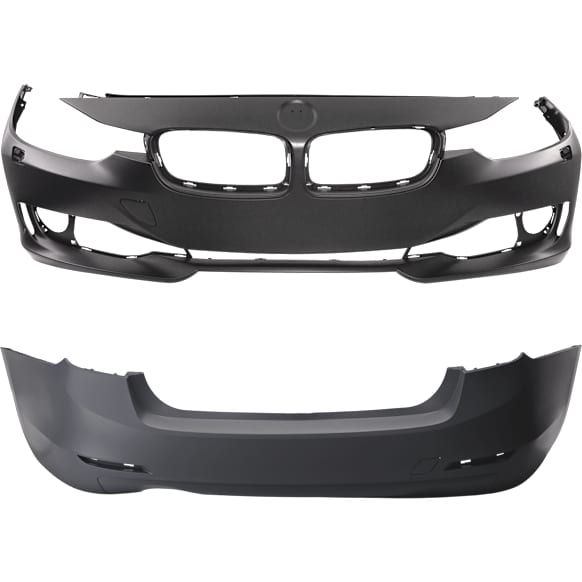 Sedan Front and Rear Primed Bumper Cover