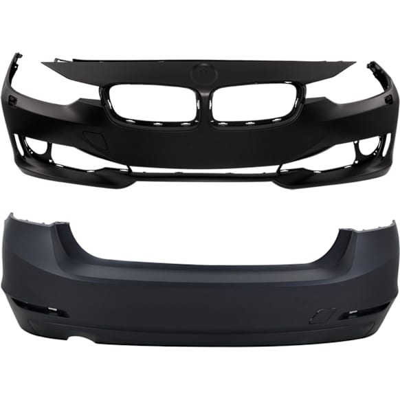 Sedan Front and Rear Primed Bumper Cover Base 2.0L, 4Cyl, CAPA Certified