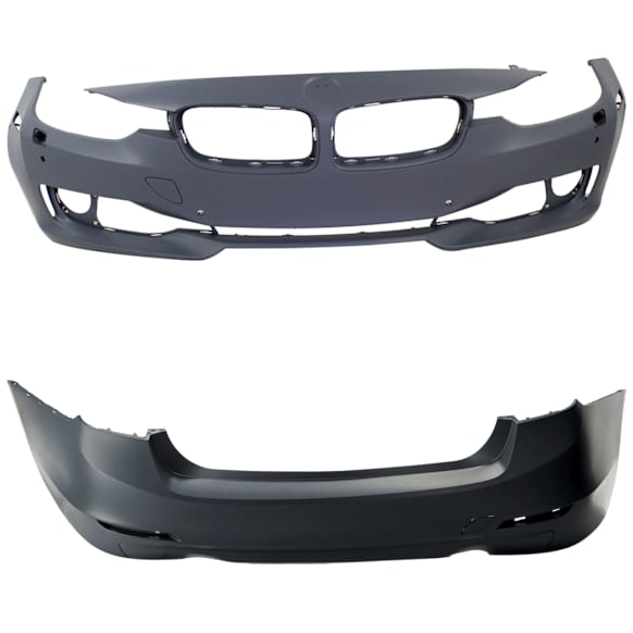 Sedan Front and Rear Primed Bumper Cover