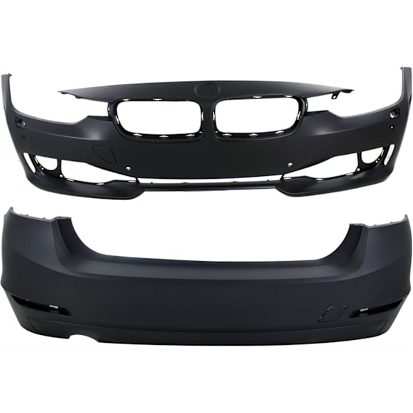 Sedan Front and Rear Primed Bumper Cover Base 2.0L, 4Cyl, CAPA Certified