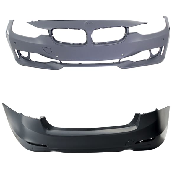 Sedan Front and Rear Primed Bumper Cover