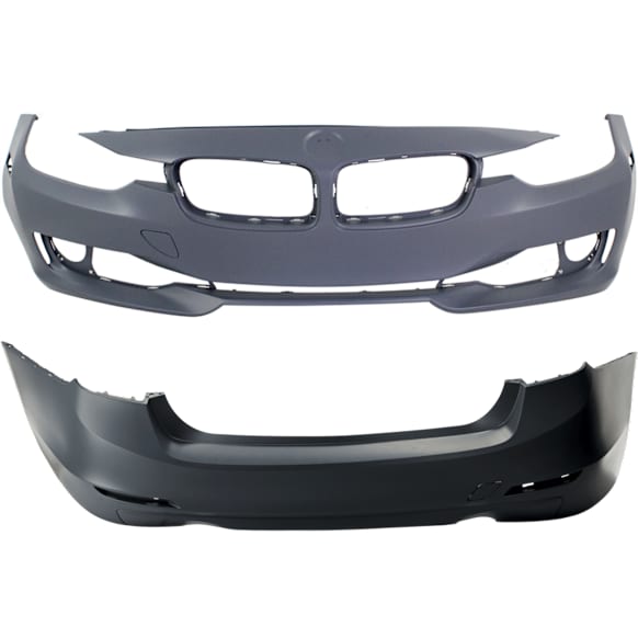 Sedan Front and Rear Primed Bumper Cover