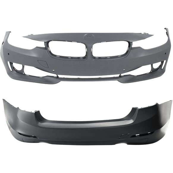 Sedan Front and Rear Primed Bumper Cover