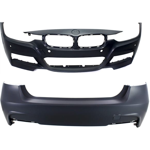 Front and Rear Primed Bumper Cover