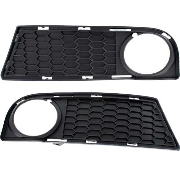 Front, Driver and Passenger Side Fog Light Trims, Textured Black, For Models With M Package