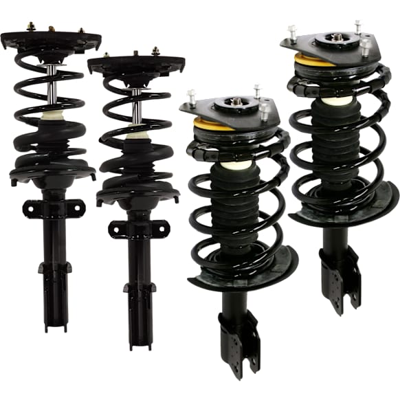 Front and Rear, Driver and Passenger Side Fully Loaded Strut, Sedan, For Models With 17 in. and 18 in. Wheels, USA Built Vehicle, Except Police/Taxi Packages