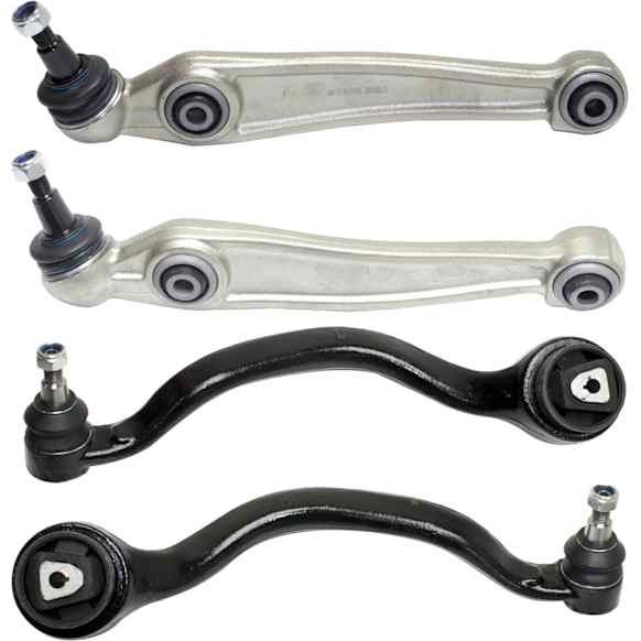 Front, Driver and Passenger Side, Lower, Frontward and Rearward Control Arms