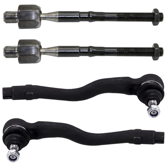 Front, Driver and Passenger Side, Inner and Outer Tie Rod End