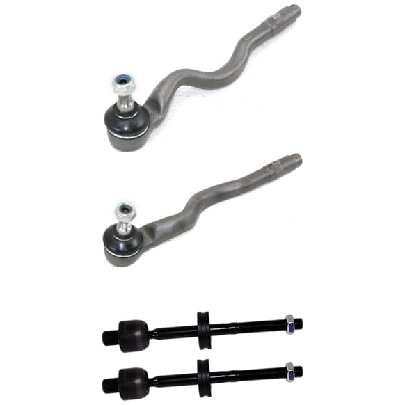 Front, Driver and Passenger Side, Inner and Outer Tie Rod End