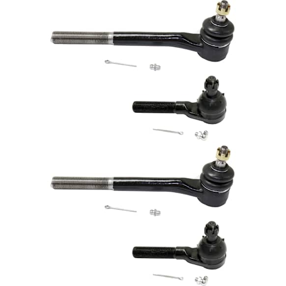 Front, Driver and Passenger Side, Inner and Outer Tie Rod Ends