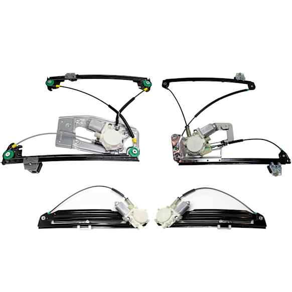 1999 BMW 528i - Front and Rear, Driver and Passenger Side Power Window Regulator, With Motor