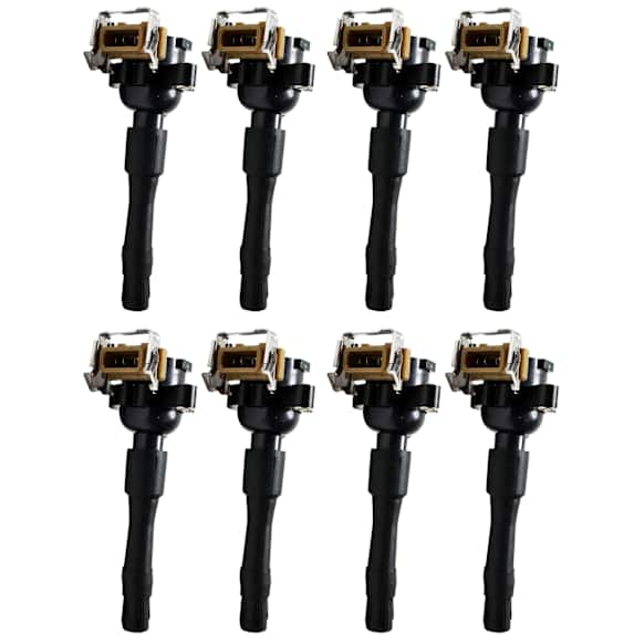 Ignition Coils, Set of 8, 6 Cyl., 2.5L/3.0L Engines, Rectangular Connector Shape