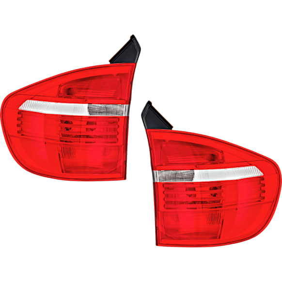 Driver and Passenger Side, Outer Tail Lights, with Bulbs, Halogen, Mounts on Body, CAPA CERTIFIED