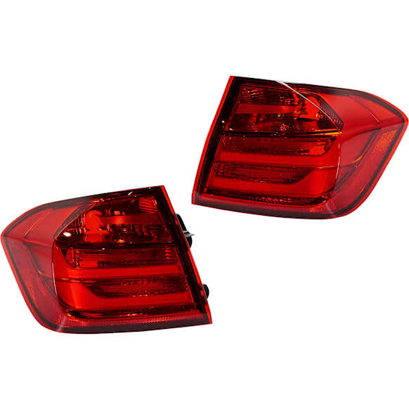 Driver and Passenger Side, Outer Halogen Tail Light, Without bulb(s), OE Replacement, CAPA Certified