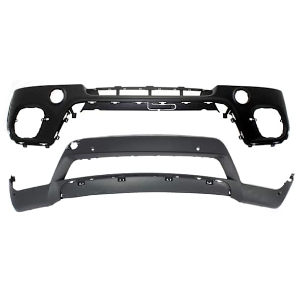 Front, Upper and Lower Upper - Primed, Lower - Textured Bumper Cover