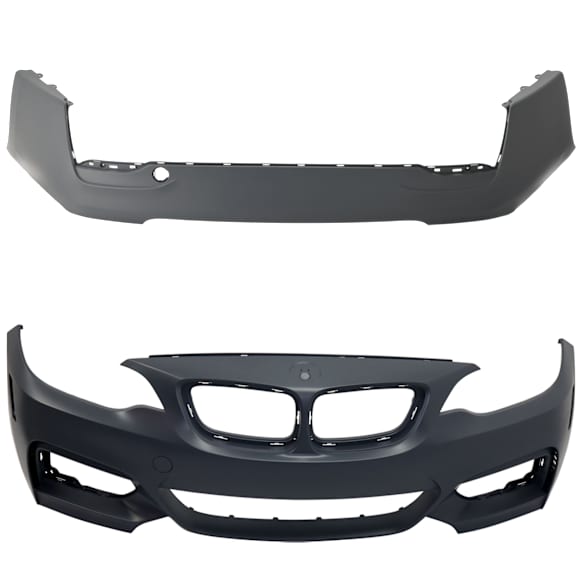 Front and Rear Primed Bumper Cover Base