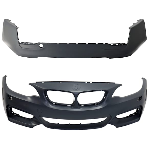 Front and Rear Primed Bumper Cover