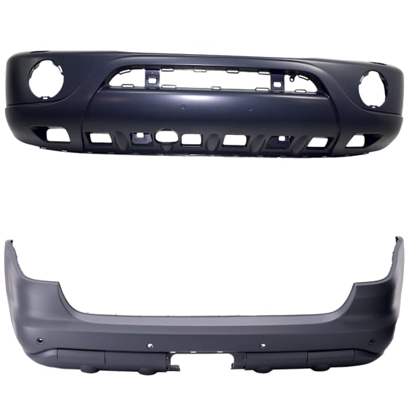Front and Rear Primed Bumper Cover