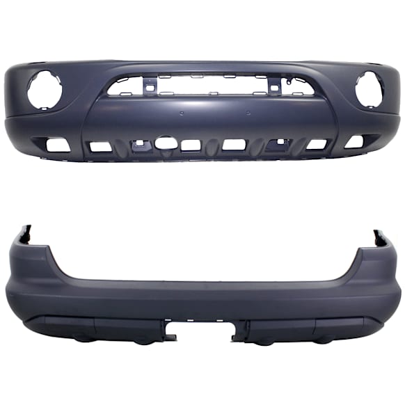 Front and Rear Primed Bumper Cover