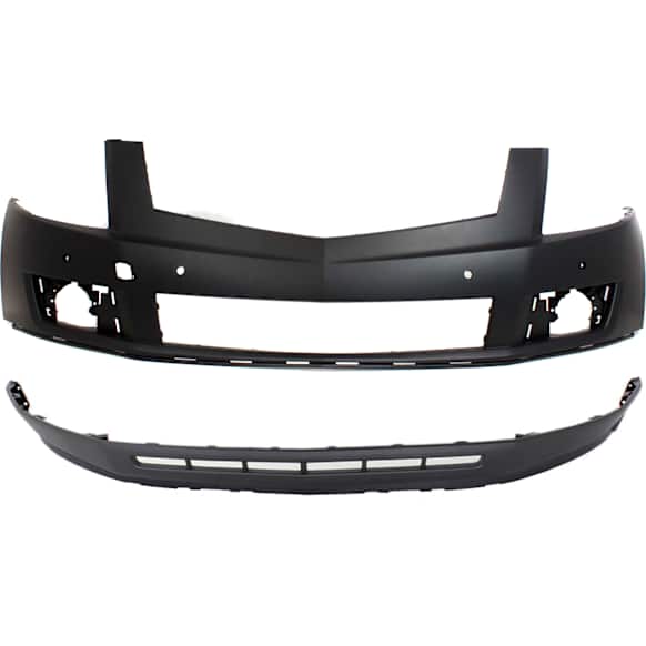 Front, Upper and Lower Upper - Primed, Lower - Textured Bumper Cover