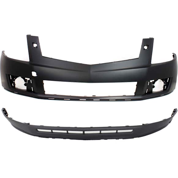Front, Upper and Lower Upper - Primed, Lower - Textured Bumper Cover