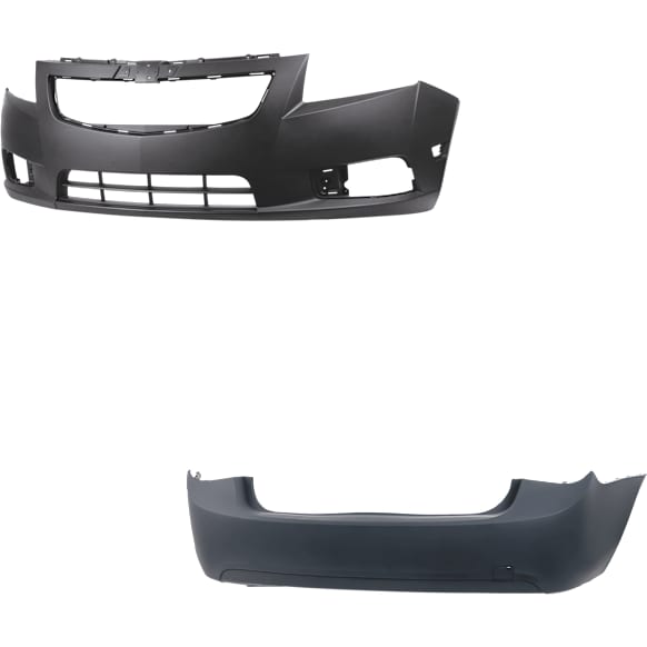 Front and Rear Primed Bumper Cover CAPA Certified