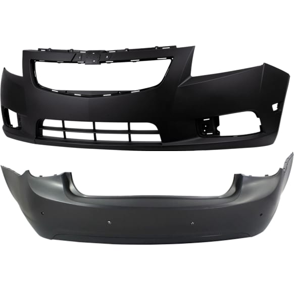 Front and Rear Primed Bumper Cover, CAPA Certified