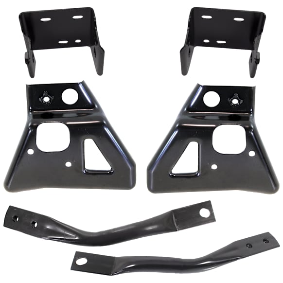 Front, Driver and Passenger Side, Inner and Outer Bumper Bracket