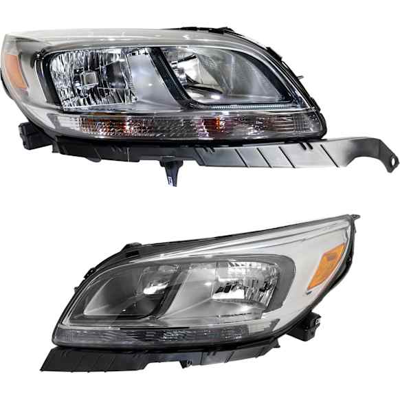 Driver and Passenger Side Headlights, with Bulbs, Halogen, without projector lamp, CAPA Certified