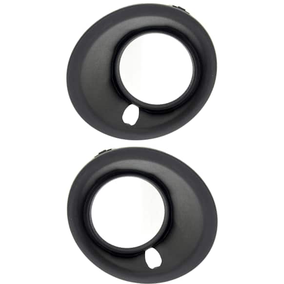 Front, Driver and Passenger Side Fog Light Trims, Primed, For Models Without Tow Hook Holes