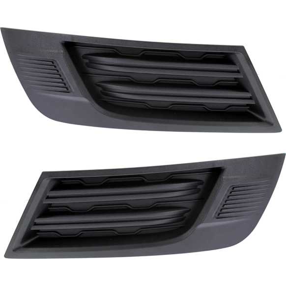 Fog Light Cover - Front, Driver and Passenger Side, Textured Black