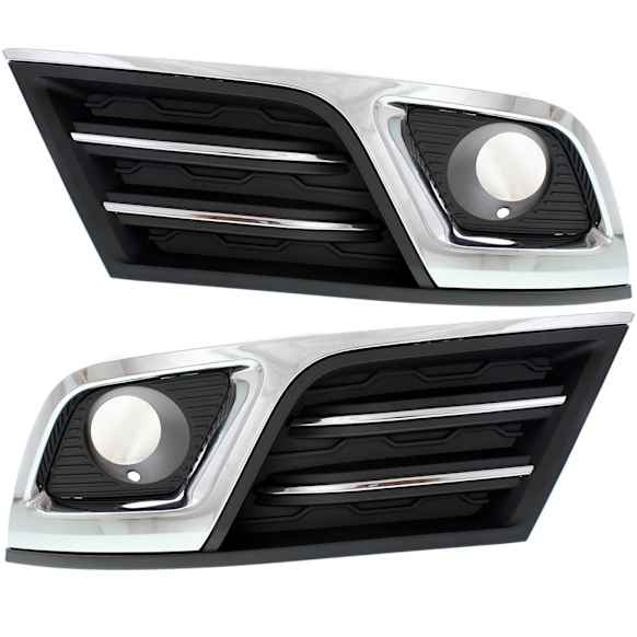 2016 Chevrolet Traverse - Driver and Passenger Side Fog Light Trim, Black and Chrome