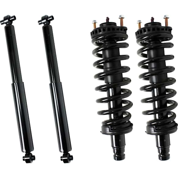 Front and Rear, Driver and Passenger Side Shock and Fully Loaded Strut